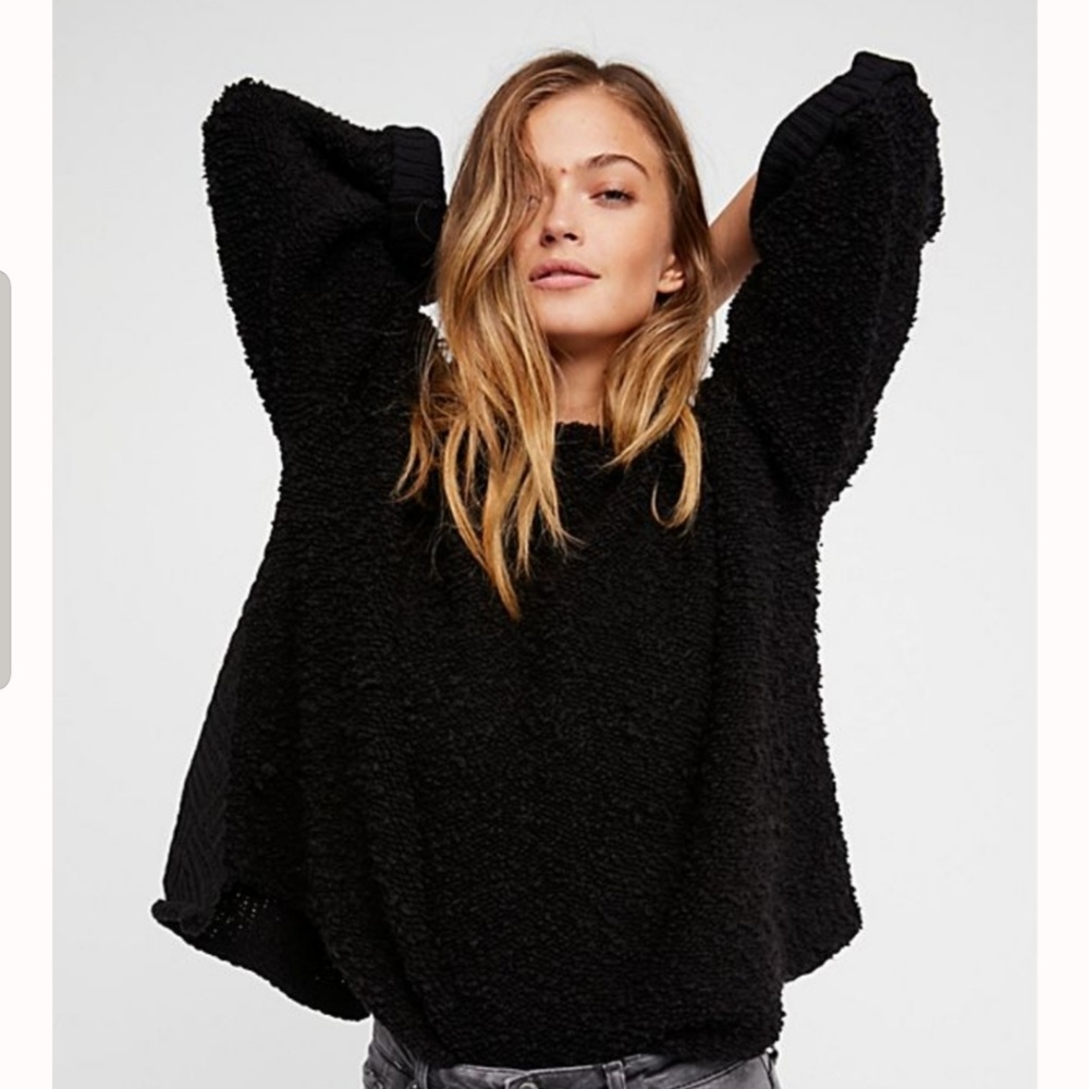Free People "Cuddle-Up" Sweater XS/S NWT! Blue - Picture 1 of 8